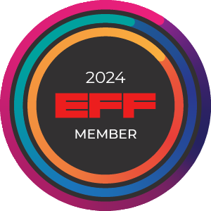 EFF Membership Badge for Ian! D. Allen