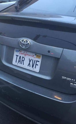 Unix tar license plate
