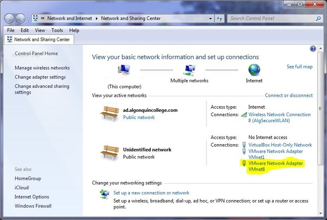 Windows VMware Network Adapter VMnet8