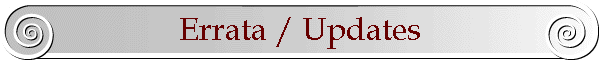 Errata / Updates